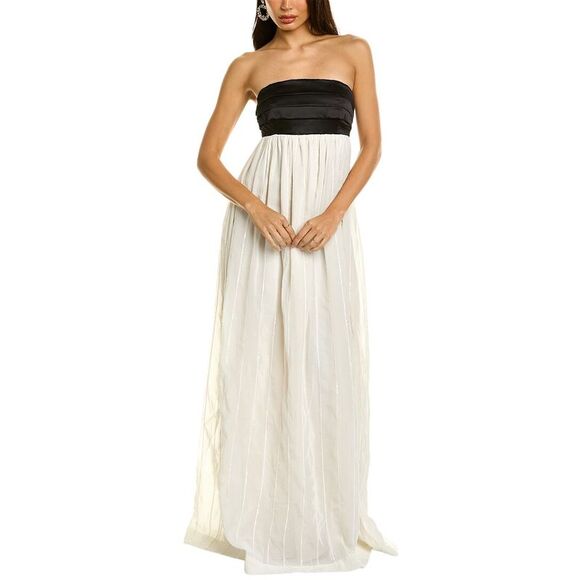 Brunello Cucinelli Dresses & Skirts - Brunello Cucinelli Womens  Strapless Silk-Blend Maxi Dress